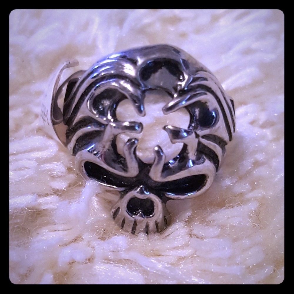 Men Skeleton Face Ring